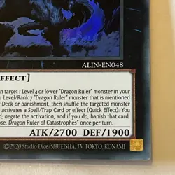 Eclipse, Dragon Ruler of Catastrophes 1st Ed Ultra Rare ALIN-EN048 Yu-Gi-Oh! - Image 5