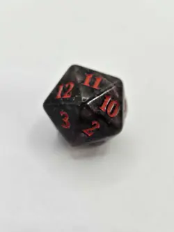 MTG Innistrad Dice Life Counter D20 Crimson Vow Black Purple Swirl Oversized Die - Image 3