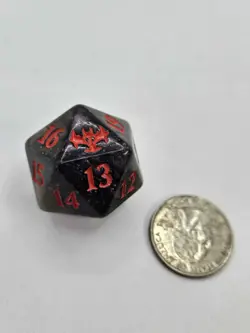 MTG Innistrad Dice Life Counter D20 Crimson Vow Black Purple Swirl Oversized Die - Image 5