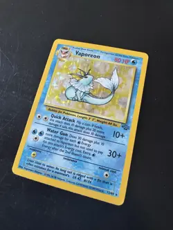 Pokemon TCG Vaporeon Holo Rare Card Jungle, 12/64 - Image 2