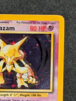 Alakazam 1/102 Holo Rare Holographic Pokemon Card Base Set TCG Near Mint - Image 4