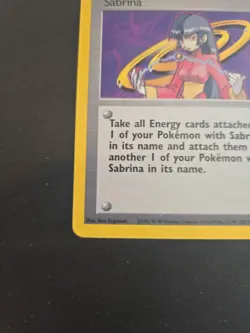 SABRINA TRAINER POKEMON CARD 110/132 GYM CHALLENGE NON HOLO NM-LP - Image 2