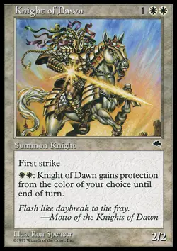 MTG KNIGHT OF DAWN ASIAN EXC - CAVALIERE DELL'ALBA - TE - MAGIC - Image 1