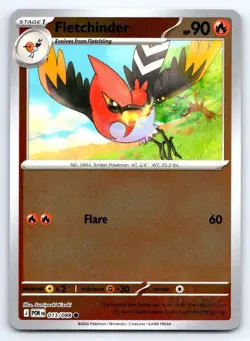 Pokemon Fletchinder Perfect Order ME03 COMMON REVERSE HOLO 013/088 Kizuki NM - Image 1