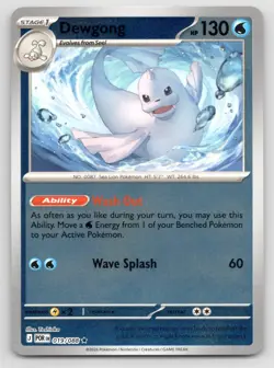 Pokemon Dewgong ME03: Perfect Order POR Reverse Holo 019/088 NM - Image 1