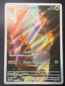 Charmander 168/165 Scarlet & Violet Pokemon 151 IR/Illustration Rare | LP - Image 1