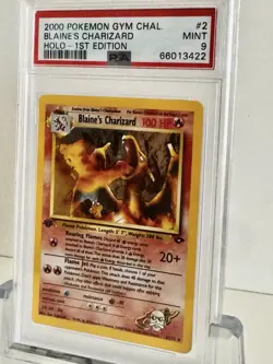 Pokemon PSA 9 1st Edition Blaine's Charizard 2/132 - Gym Challenge MINT - Image 3