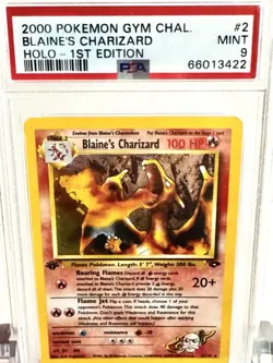 Pokemon PSA 9 1st Edition Blaine's Charizard 2/132 - Gym Challenge MINT - Image 5