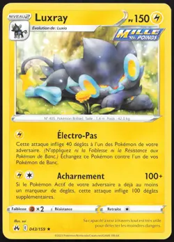 Carte Pokemon Luxray 043/159 Zenith Supreme Francais - Image 1