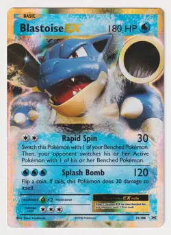 Blastoise EX Holo 21/108 Evolutions Pokemon LP - Image 1