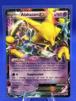 Pokemon TCG Alakazam EX 25/124 Ultra Rare Holo Card XY Fates Collide - Image 1