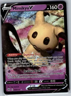 Mimikyu V 068/172 SWSH09: Brilliant Stars - Pokemon Card - NM - Image 1