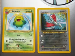 Pokemon Neo Revelation Skiploom 52/64 & Skarmory 23/64 Lot of 2 Cards - Image 1
