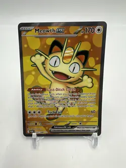 Pokemon Meowth EX 107/088 Full Art Foil Rare POR Set English - Image 1