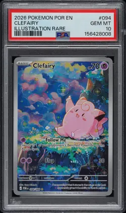 2026 POKEMON POR EN-PERFECT ORDER ILLUSTRATION RARE #094 CLEFAIRY PSA 10 - Image 1