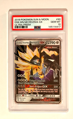 Dusk Mane Necrozma GX 90 PSA 10 Pokemon Ultra Prism Full Art - Image 1