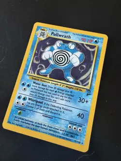 Pokemon Poliwrath 90 HP Holo Rare Base Set Shadowless 13/102 English TCG - Image 3