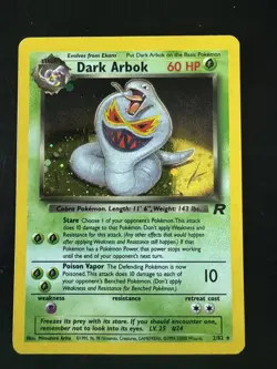 Dark Arbok Holo Rare 2/82 Team Rocket LP Wizards Of The Coast Pokemon TCG - Image 1