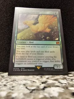 Final Fantasy MTG - Traveling Chocobo Mythic Foil (Near Mint) - Image 1