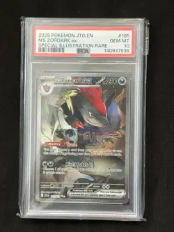 2025 POKEMON JTG EN-JOURNEY TOGETHER #185 N'S ZOROARK EX PSA 10 - Image 1