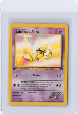 Sabrina's Abra 2000 Pokemon Gym Challenge 1st Edition #93/132 * Mod Play - Image 1