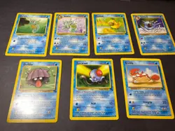 Pokemon Fossil Card Lot 7 cards-Uncommon Cards--Vintage 1999 Pokemon TCG - Image 1