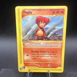 2002 Magby LP Expedition Non-Holo #52/165 Pokemon Card TCG Vintage e-Series - Image 1