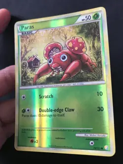 Paras 76/123 HGSS Base Set REVERSE HOLO Heartgold Soulsilver Pokemon Card Exc - Image 3