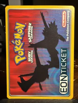 Pokemon Eon Ticket Promo E-Reader E Card Ruby & Sapphire GBA 2003 - Image 1