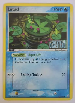 Pokemon Card - Lotad Crystal Guardians 55/100 Common Reverse Holo Stamped - Image 1