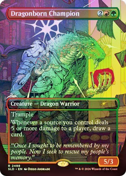 MTG - Dragonborn Champion - Foil - Dungeons & Dragons Secret Lair - Magic - Image 1