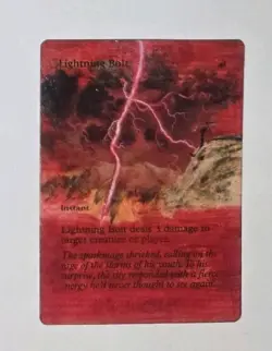 LIGHTNING BOLT M11 2011 MTG Magic the Gathering ALTERED - Image 1