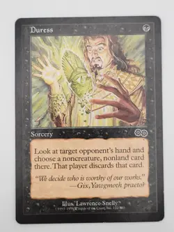Duress Urza’s Saga Vintage Sorcery LP MTG - Image 1