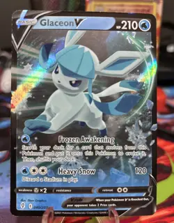 Glaceon V - 040/203 Ultra Rare Evolving Skies NM Pokemon TCG - Image 1