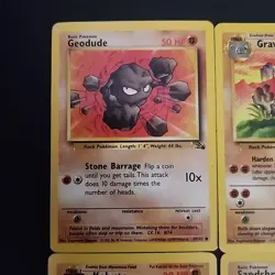 Pokemon TCG - 6 Card Fossil Set Lot Vintage 1999 WOTC Geodude Golem Sandshrew + - Image 2