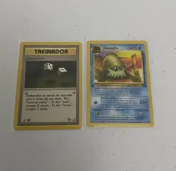 Pokemon Fossil #60/62 Gambler Apostador 1st Edition Portuguese + Omanyte 52/62 - Image 1