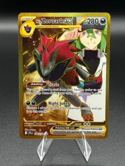 N's Zoroark Ex Pokemon TCG S&V Journey Together Gold Secret Rare NM 189/159 - Image 3