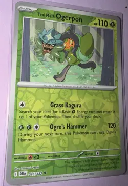 Teal Mask Ogerpon 026/182 Uncommon Destined Rivals - Pokemon Reverse Holo - NM - Image 1