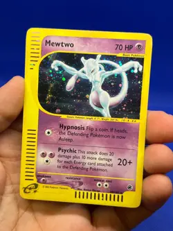 VTG Pokemon Expedition Mewtwo 020/165 Holo Rare E-Reader MP/INDENTIONS - Image 2