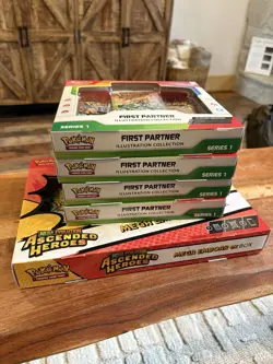 Pokemon First Partner Illustration Collection & Mega Emboar Ex Box Sealed - Image 2