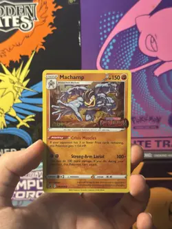 Pokemon TCG Machamp SWSH243 STAFF Stamp Lost Origin Promo Mint - Image 1