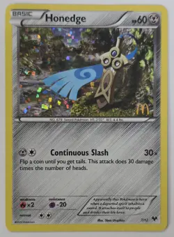 Honedge McDonalds Promo 2014 Pokemon 7/12 - Image 1