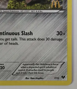 Honedge McDonalds Promo 2014 Pokemon 7/12 - Image 5