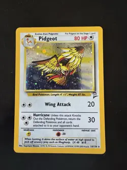 Pokemon TCG Pidgeot 8/64 Jungle Unlimited Holo Rare WOTC 1999 English - Image 1