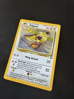 Pokemon TCG Pidgeot 8/64 Jungle Unlimited Holo Rare WOTC 1999 English - Image 2