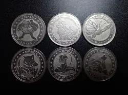 Pokemon Card Meiji Promo Battle Coin x6 Poliwrath Butterfree Muk etc #6370 PLAY - Image 1