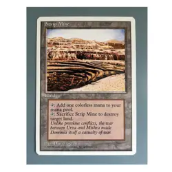 Strip Mine MTG 4th Edition Lightly Played Land Vintage Magic Card - Image 1