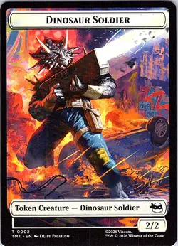 Teenage Mutant Ninja Turtles #2 // 1 Dinosaur Soldier // Copy Double-Sided Token - Image 1