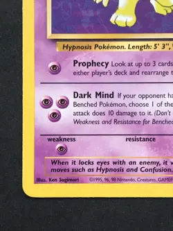 Hypno 23/62 Fossil Rare - Vintage Pokemon Card WOTC 1999 - Played #2 - Image 5