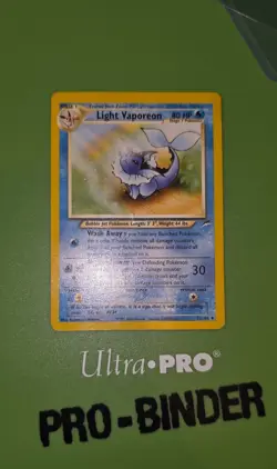 Pokemon TCG Light Vaporeon 52/105 Neo Destiny Regular - Image 4